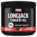Facteur de force Longjack Tongkat Ali Gummies, Tongkat Ali pour les hommes pour soutenir la vitalité masculine et la conduite, 400mg Tongkat Ali avec BioPerine, Lemonade mixte Berry, 90 Gummies