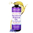 Lifeline Wild Anchovy + Borage Oil for Dogs | Omega-6 GLA Supplement for Skin Health, Allergies & Coat | Reduces Shedding, Itching & Inflammation – 26 oz