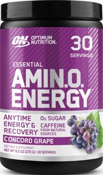 Optimale voeding Amino Energy - Pre-workout met groene thee, BCAA, Aminozuren, Keto vriendelijk, Green Coffee Extract, Energiepoeder - Concord Grape, 30 porties