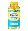 Spring Valley Omega-3 van Fish Oil Maximum Care Softgels, 2000mg, 180 Tellen
