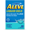 Aleve Liquid Gels, Naproxen Natrium for Pain Relief ‐ 50 Tellen