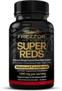 FREZZOR Super Reds Capsules met UAF1000+, All-Natural Nieuw-Zeeland Red Superfood Energy, Essential Red Fruits Veggies& Beet, Antioxidanten, Enzymen, Energiesupplementen, 90 Capsules, 1 Fles
