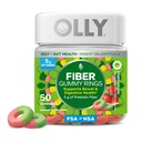 OLLY Fiber Gummy Rings, 5g FOS Prebiotic Fiber, Digestief Health Supplement,* Aardbei Watermeloen Flavored, 25 dagen levering - 50 Tellen