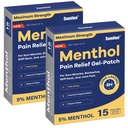 Sumifun 5% Menthol pijnverlichting Patches - 30 Count Pain Patches voor nek, schouder, elleboog, knie & rug pijn verlichting - Lagere rug pijn verlichting producten - Menthol Maximale sterkte pijn verlichting Patches