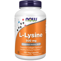 NU L-lysine 500 mg, 250 capsules