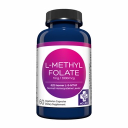 MD Life L Methylfolaat 1mg - Professional-Grade Active Methylfolaat Supplement - Maximale Potentie MTHFR Supplementen - L methylfolaat 1mg 60 Capsules - Essentiële aminozuren