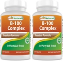 Best Naturals B 100 Complex 120 tabletten (B Complex Vitamins) (120 telling (verpakking 2))