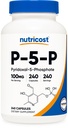 Nutricost P5P Vitamine B6 Supplément 100mg, 240 Capsules (Pyridoxal-5-Phosphate) - Végétarien amical, non-OGM, sans gluten