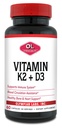 Olympian Labs Vitamine K2 + D3, 60 porties, Ondersteunt Immune System, Bot en Hart Ondersteuning, 60 Vegan Capsules