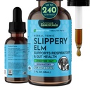 Dieren Essentials Gladde Elm - Kruidenextract voor honden en katten, bevordert gezonde spijsvertering, Bowel functie, Certified Organic Herbs, Alle Natuurlijke, Respiratory Health, Liquid Formula - 2 Fl Oz