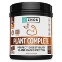 Zhou Plant Complete Vegan Protein Powder - Plant Based Protein Powder for Women & Men, Non Dairy Rice & Pea Blend for Smoothies & Shakes, 21g Protein Per Serving - Chocolate, 17,7oz (16 Servings)