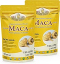 Inca's Gold Organic Yellow Maca Gelatinized Root Powder for Family - Adaptogen ondersteunt de algehele vitaliteit van het lichaam, het immuunsysteem, het geheugen en het leren- 100% Pure Maca van Juni Peru- 454g (pakket van 2)
