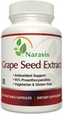 Naravis Extrait de graines de raisin 400mg - 120 Capsules végétariennes avec 95% Proanthocyanidines - Supplément antioxydant naturel non-OGM - Capsules d'extrait de graines de raisin pour un support antioxydant optimal