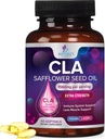 Supplément CLA, acide linoléique conjugué 1560mg - Pilules supplémentaires CLA - Composition du corps de soutien, tonalité musculaire maigre, et énergie - Capsules de carthame, sans gluten, sans OGM - 60 Softgels