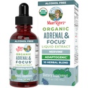 MARYRUTH'S Organics - USDA Organic Brain Nootropic Supplement for Adults with Ginkgo Biloba & Astragalus | Focus & Adrenal Support | Brain & Memory Drops | Vegan | Non-GMO | Gluten Free | 30 Servings