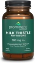 Phytosome du chardon de lait, recherche clinique Siliphos Extrait de chardon de lait pour la fonction hépatique, la détox et le soutien de nettoyage, standardisé à 29% Sylibine, 180 mg, 60 Capsules -1 Pack