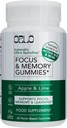 Orlo Focus & Memory Gummies – Supplément Nootropique pour Adultes avec Mane de Lion, L-Theanine, Phosphatidylsérine, Spiruline, Vitamine B6 & B12 méthylcobalamine (60 Gummies)