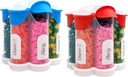 Extra grote pil Organizer dagelijks, wekelijks, maandelijkse supplement fles, schattige Blossom pil Dispenser met 7 XL Compartments (2 Pack Combo) (Lichtblauw en rood)