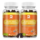 (2 Pack) Black Seed Oil Sea Moss Gummy's met Ashwagandha, Burdock Root, Linden Honing, Vlierbessen, Kurkuma, Vitamine C, D3 & Zink - Ondersteunt Immuniteit, gewrichten, spijsvertering, Hair & Skin, Vegan Gummies 120