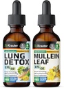 BIO KRAUTER Lung Detox Tinctuur 2 Fl. Oz. & Mullein Tinctuur 2 Fl. Oz.