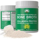 Peak Performance Gehydrolyseerde bot Broth en collages Ongearomatiseerde proteïne Peptiden Powder bevat alle collagen types: 1, 2 en 3. Pure Pasture, Raised Grass Fed, Paleo Friendly, Gluten + Zuivelvrij