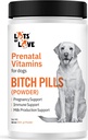 Bitch Pillen (Powder Form) - Prenatale vitamines voor honden (Early Thomas Pet) - Foliumzuur, B12, Calcium - Zwangere honden supplies (Liver, 1 pond)
