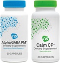 NeuroScience Stress Response & Sleep Set - Alpha GABA PM + Calm CP met Melatonine, L-theanine, Banaba Leaf & More (2 producten, 60 tellingen)