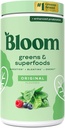 Bloom Nutrition Superfood Greens Poudre, Enzymes digestifs avec probiotiques et prébiotiques, Gut Health, Bloating Relief pour les femmes, Chlorella, Mélange de jus vert avec poudre de racine de betterave, 60 SVG, Original