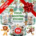 Focus Boosting Stickers (90 Pack) - Gezonde Hersenondersteuning voor aandacht, papier, bubbelontwerp, Drugvrij, Kleding, Unisex