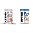 XTEND Original BCAA Powder Watermeloen Explosion & Sport BCAA Powder Strawberry Kiwi Splash - Electrolyte Powder for Recovery & Hydration with Amino Acids - 30 Servings