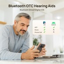 Yeasound OTC Hearing Aids for Seniors, RIC700 Plus Bluetooth Call Ingeschakeld voor iOS, draadloos oplaadbare gehoorhulp, geluiddemping & App Control, prescription-Grade Sound, bijna onzichtbaar (Gold)