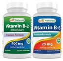 Best Naturals Vitamine B2 (Riboflavine) 400mg & Vitamine B-6 25 Mg