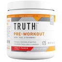 Truth Nutrition Pre Workout Powder - Préentraînement naturel pour les hommes et les femmes, Vegan BCAA Amino Energy Powder, Keto Friendly - Pas d'arômes artificiels, sucrés ou colorants (Fruit Punch)
