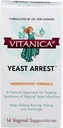 Vitanica Gist Arrestatie, Homeopathische Vaginale Suppositorieën, voor Gistinfectie Symptomen, Verlicht Branden, Jeuken & Ontladen, met Boric Acid, Theeboom olie & Probiotica, Veganist (Yeast Arrest, 14)