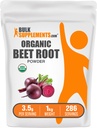 BulkSupplements.com Biologische Beetwortelpoeder - Superfood Supplement, Beetwortelsupplementen - Veganistisch en glutenvrij, 3,5 g per portie, 1kg (2,2 lbs) (verpakking van 1)
