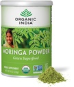 ORGANISCHE INDIA Moringa Powder - Moringa Oleifera Leaf Herbal Supplement, Green Superfood, Nutrient Dense, Pure Plant Protein, Vitamine A, E, K, Iron, Calcium, Fiber, Vegan, USDA Certified Organic - 8 oz