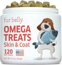Zalmolie voor honden - Wild Alaska Visolie voor honden - Omega 3 voor honden - Itch Relief voor honden - Honden Joint Health - Honden Allergie Relief- Honden Itch Relief - 120 Honden Visolie Zachte Kauwen