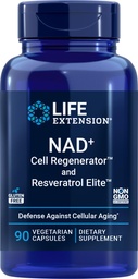 Levensverlenging NAD+ Celregenerator en Resveratrol Elite, 90 Veg Caps