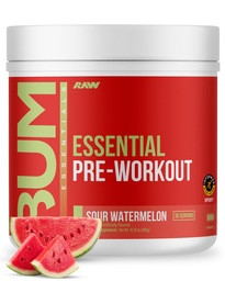 RAW Essential Pre-Workout Powder (Sour Watermeloen) - Chris Bumstead Sports Nutrition Supplement for Men & Women - Preworkout Energy Powder with Cafeine, L-Citrulline, L-Tyrosine, & Beta Alanine Blend