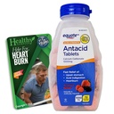Ultra Sterkte Antacida tabletten - Calcium Carbonaat 1000mg - 71 Kauwtabletten Diverse Bessen en Vital Volumes Tips Kaartbundel