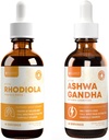 Rejuvica Health Active Rhodiola + Active Ashwagandha - Support Energy + Stress - Liquid Delivery for Better Absorptie - Rhodiola Root & Ashwagandha Root