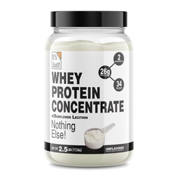 Het is gewoon! - 100% Wei eiwitconcentraat, Made in USA, Premium WPC-80, No Added Flavors or Artificial Sweeteners (2,5 Pond, Unflavored)