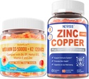 NEVISS Vitamine D3 5000IU + K2 (MK-7) 120mcg+ Zink Koper Gummies