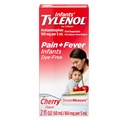 Tylénol antidouleur liquide et remède contre la fièvre, suspension orale, acétaminophène sans colorant pour la gorge, les maux de tête et les dents, réducteur de fièvre pour les enfants; Flaveur de cerise, 2 fl. oz.; boîte de 1