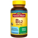 Nature Made Vitamin B12 1000 mcg, Dieetsupplement voor Energie Metabolisme Ondersteuning, 90 Softgels, 90 Day Supply
