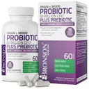 Bronson Brain + Mood Probiotic 50 Miljard CFU Plus Prebiotic met L-Theanine, Bacopa en Rhodiola Non-GMO, 60 Vegetarische Capsules