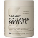 Sports Research® Biologische Collageen Peptiden - Gehydrolyseerd type I & III Collageen Proteïnepoeder duurzaam gemaakt van Grass-Fed Cows - USDA Organic· Non-GMO · Glutenvrij - Unflavored, 30 Servers