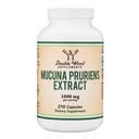 Mucuna Pruriens Extrait Capsules - Supplément de stimulation de la dopamine - 210 Compte, 1 000 mg par portion, 20 % (du haricot Velvet) (pour le soutien de l'humeur et de la motivation) Tiers testés par le double bois