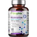 biophix B-3 Nicotinamide 1000 mg 60 Comprimés de force supplémentaire libération dans le temps - Nicotinique Amide Niacine formule de vitamine naturelle sans flush - soutient la santé des cellules de la peau