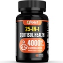 Cortisol Health Supplement, 25-in-1 Cortisol Reducer voor vrouwen en mannen, Cortisol Supplementen voor met Ashwagandha, Rhodiola Rosea, L-Theanine, voor Mood, Focus, Slaapondersteuning, 2 Capsules